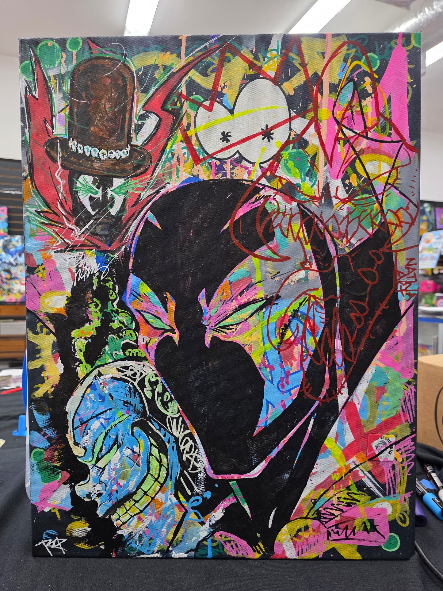 Spawn Dork Graffiti 18x24 Original 4 Artist Jam Painting