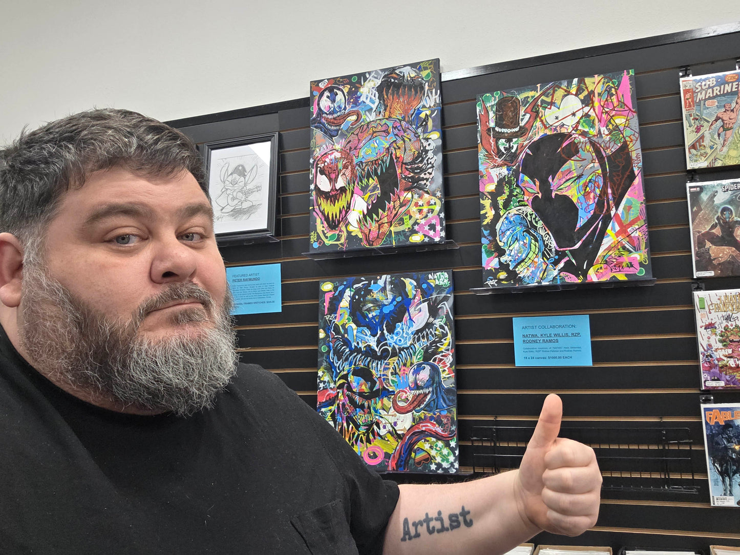Venom Dork Graffiti 18x24 Original 4 Artist Jam Painting