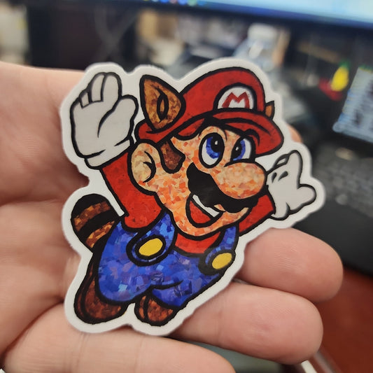 Super Mario Mosaic 3" Sticker