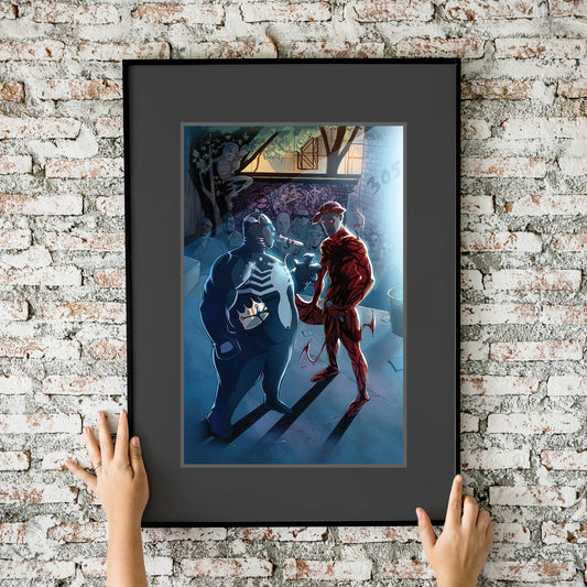 Biggie Smalls Tupac Symbiote Rap Battle 11x17 Fine Art Print