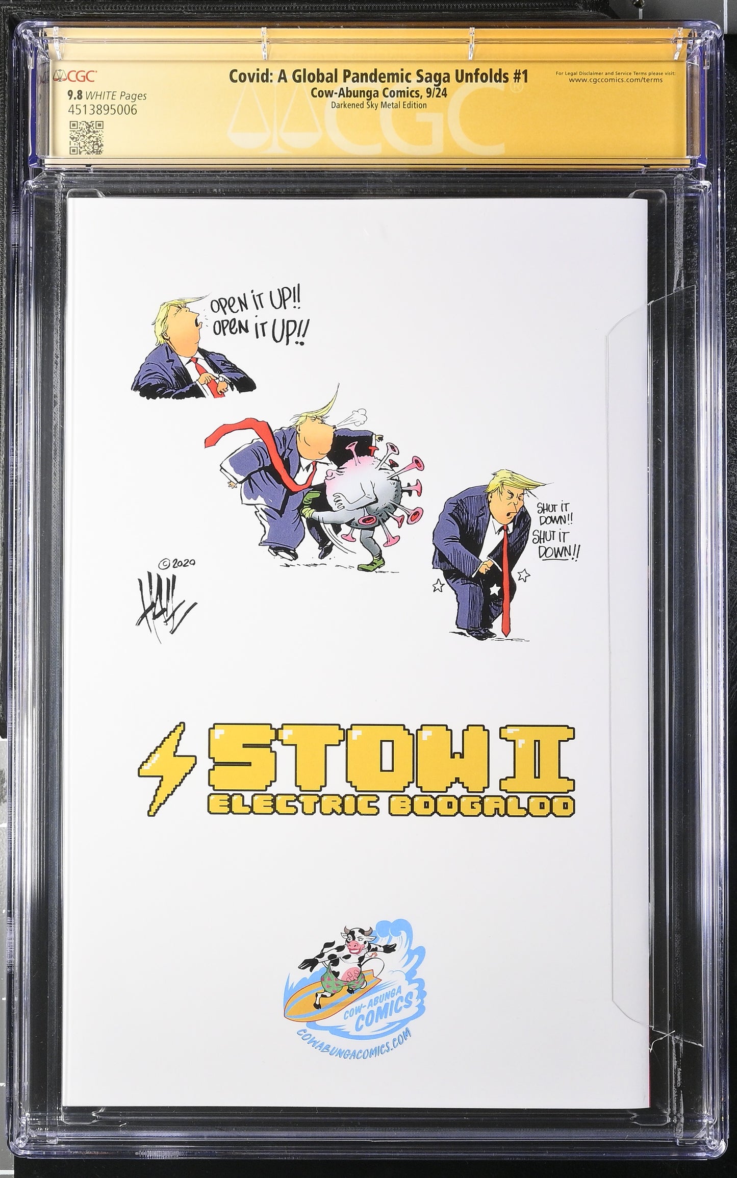 Covid: A Global Pandemic Saga Unfolds #1 CGC 9.8 NATWA Simpsons Cover