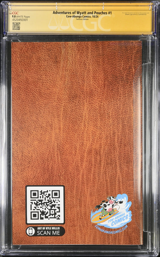 Adventures of Wyatt and Pouches #1 — Tyler Kirkham Cover CGC 9.8 Signature Series — 1/100 — Dual Signed