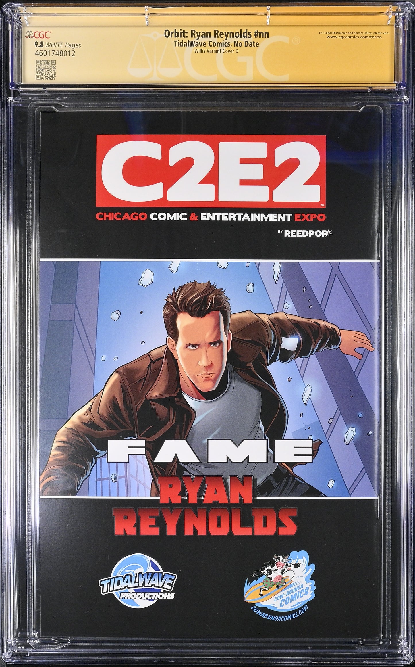 Fame: Ryan Reynolds Kyle Willis AP 1/1 Cover CGC 9.8