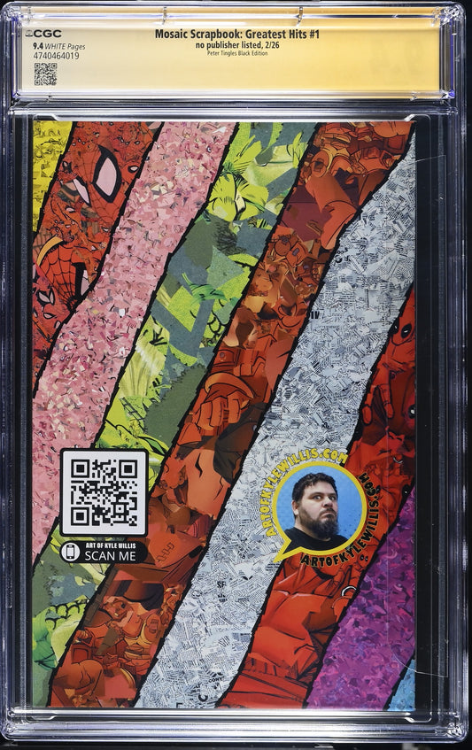 Mosaic Scrapbook: Greatest Hits #1 by Kyle Willis - Peter Tingles Black Edition CGC 9.4