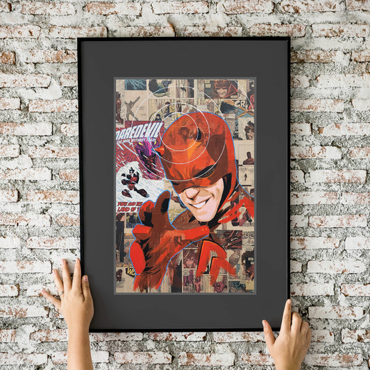 Daredevil Collage Painting 11x17 Fine Art Print