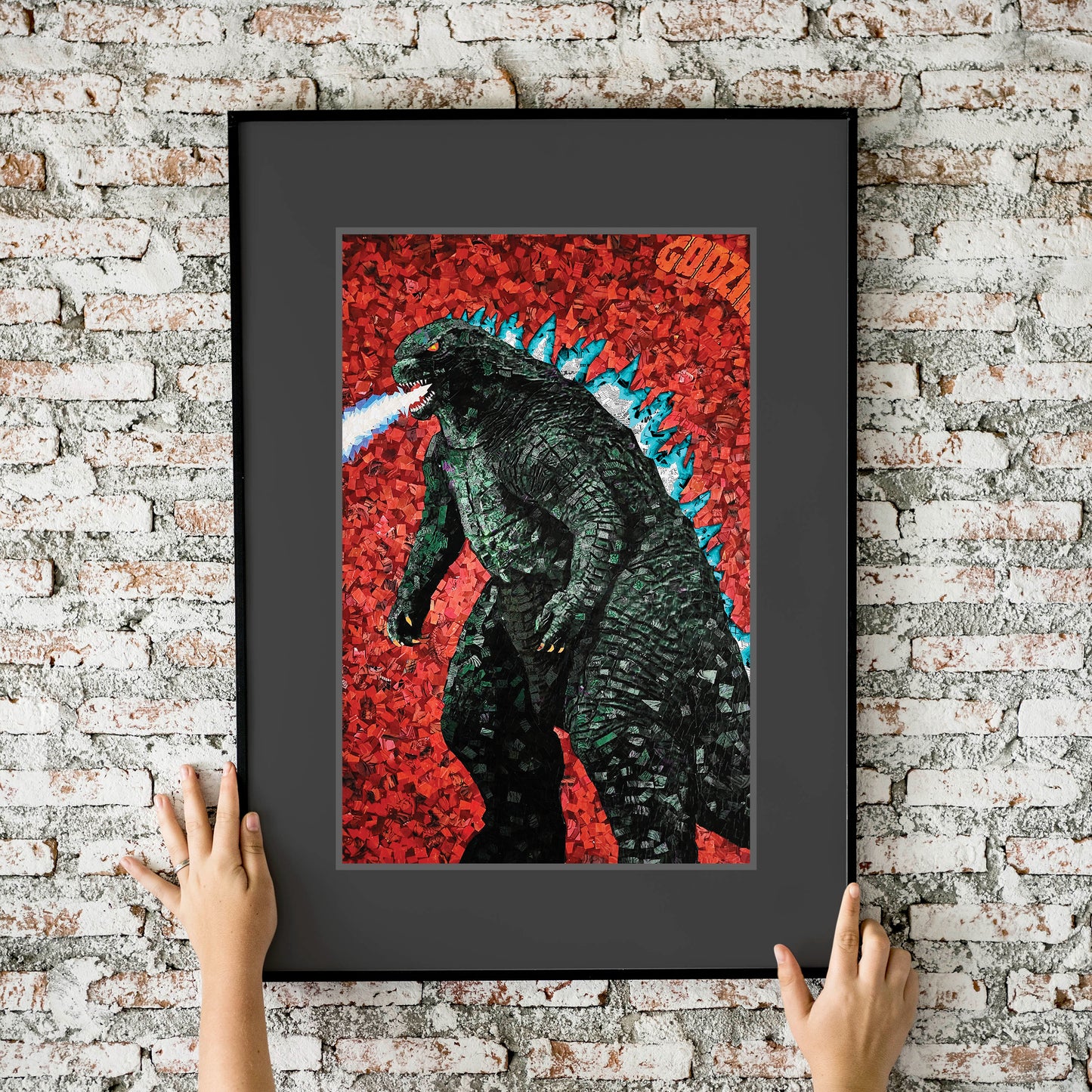 Godzilla Mosaic 11x17 Fine Art Print