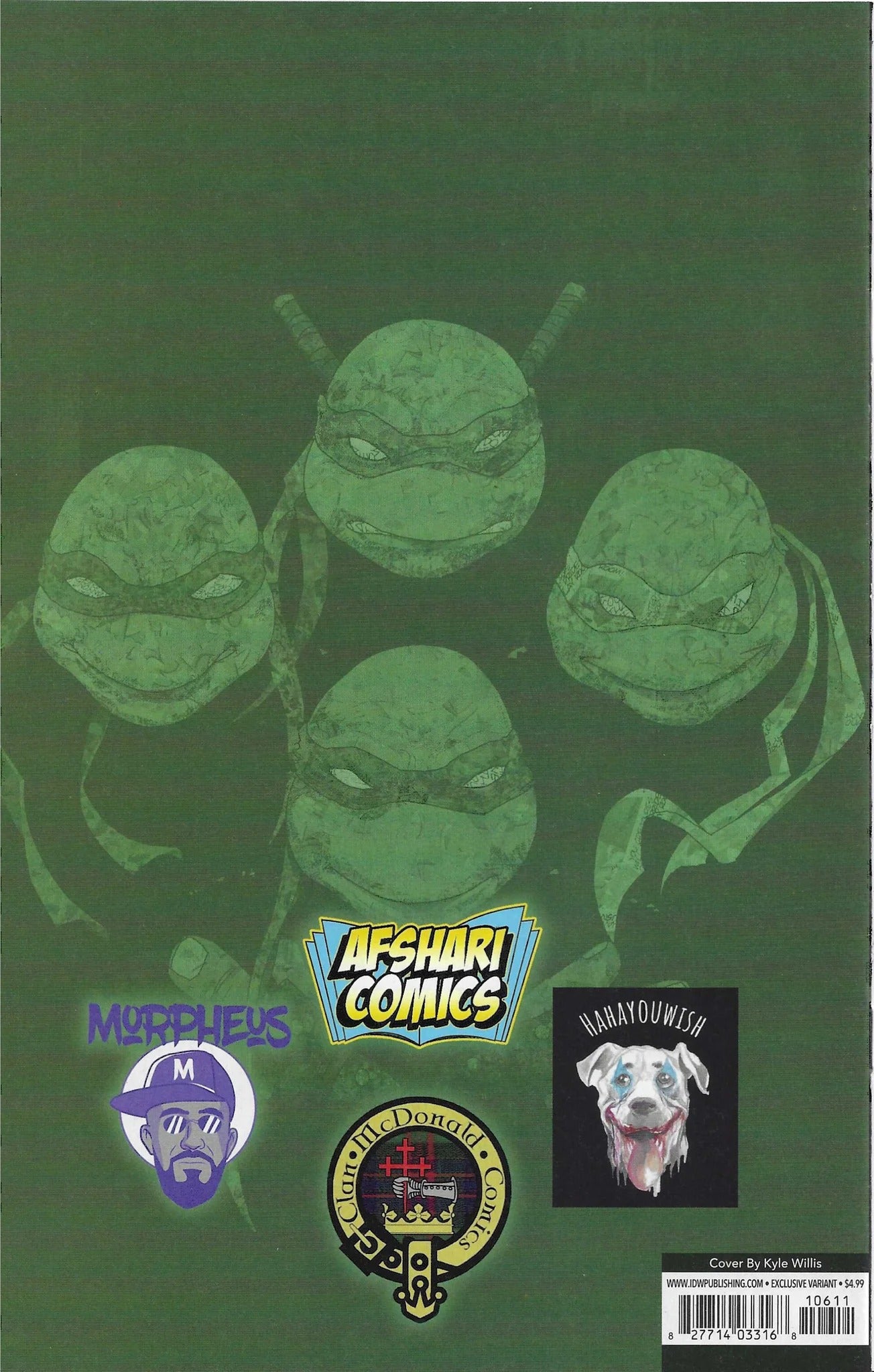 Teenage Mutant Ninja Turtles #1 | Kyle Willis Exclusive Signed Cover