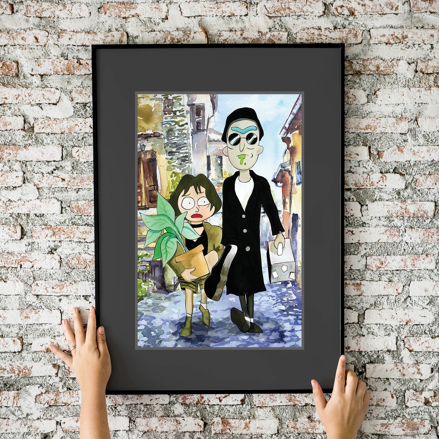 Rick and Morty Leon the Professional Watercolor 11x17 Art Print