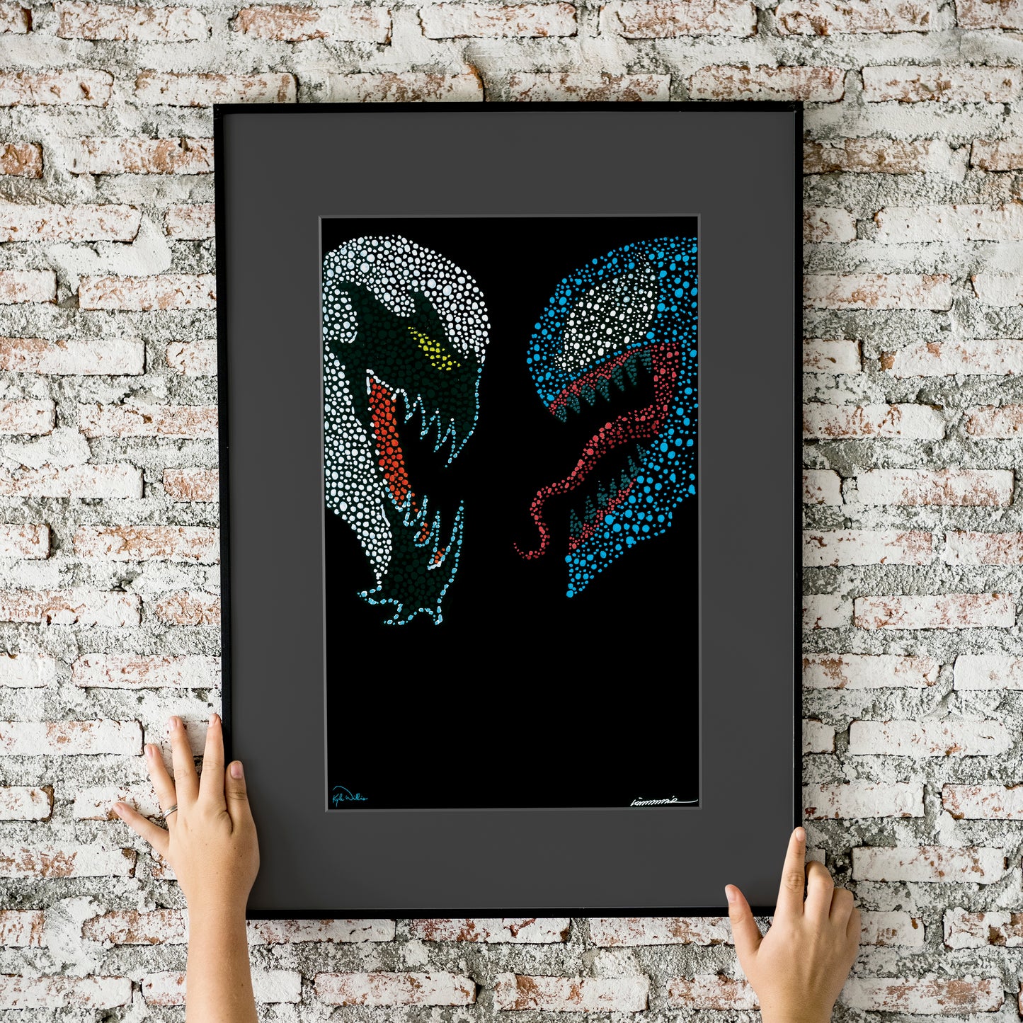 Venom Anti-Venom Face Off Acid Drip 11x17 Fine Art Print