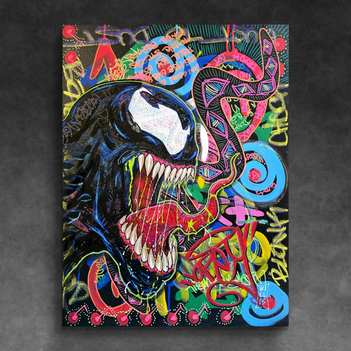 Venom Dork Graffiti Original Acrylic Painting