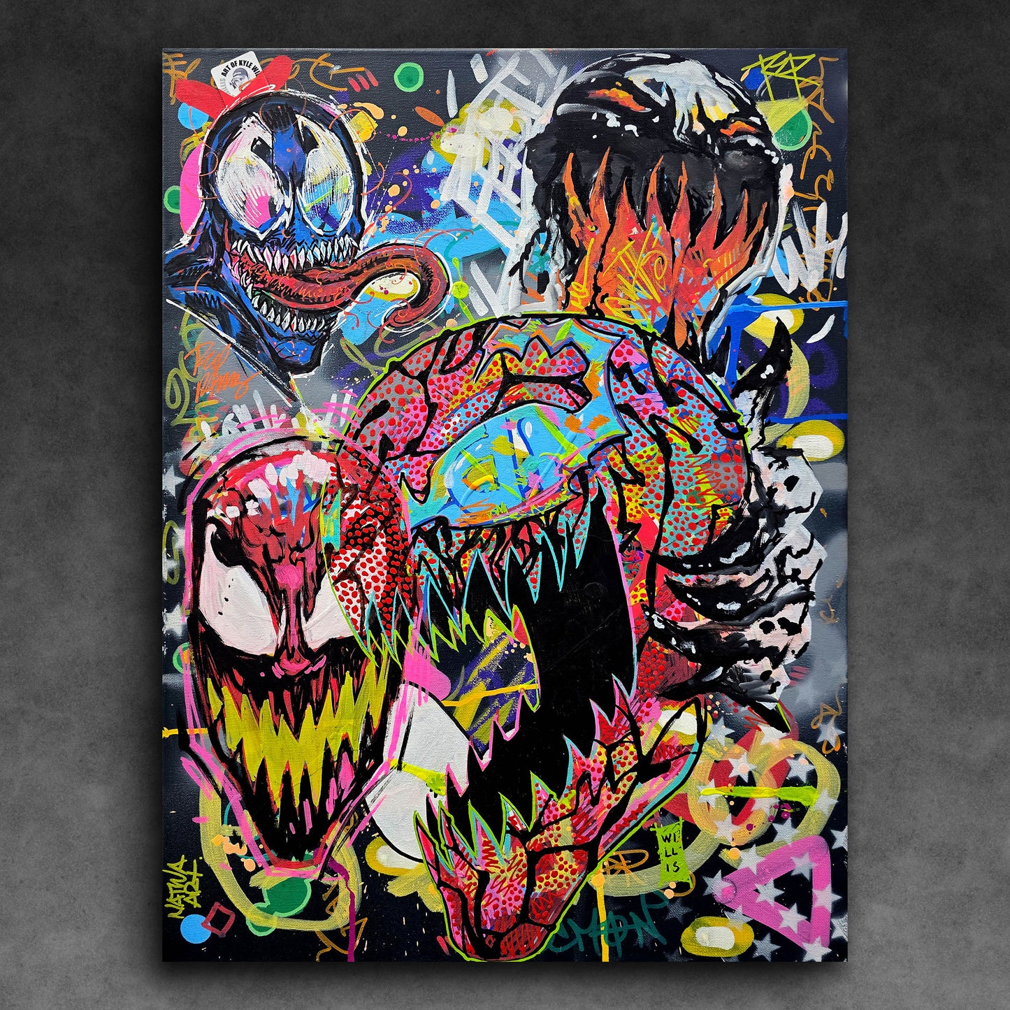 Carnage Dork Graffiti 18x24 Original 4 Artist Jam Painting