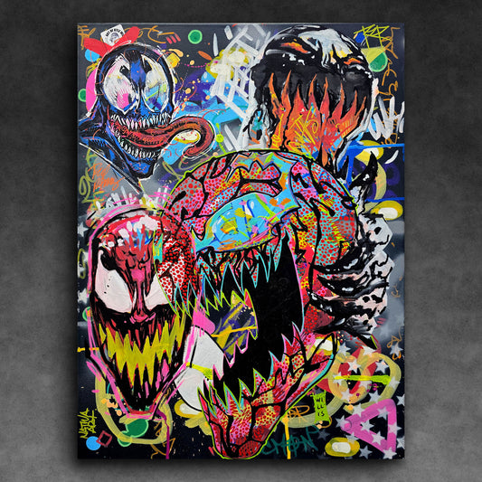 Carnage Dork Graffiti 18x24 Original 4 Artist Jam Painting