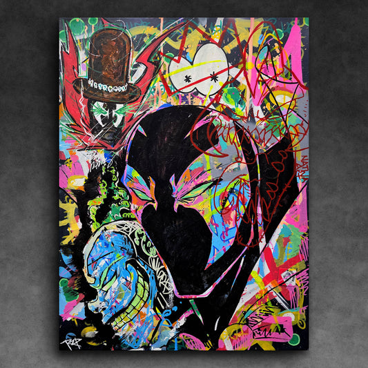 Spawn Dork Graffiti 18x24 Original 4 Artist Jam Painting