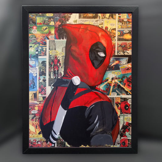 Deadpool Collage 12"x16" Framed Fine Art Print