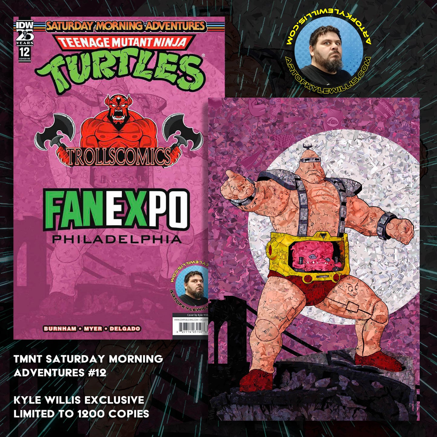 TMNT SATURDAY MORNING ADVENTURES 12 KYLE WILLIS TROLLS COMICS VIRGIN EXCLUSIVE