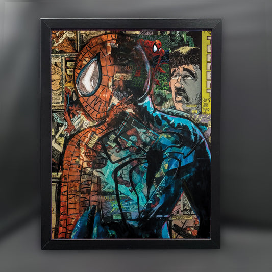 Spider-Man Collage (No Regrets) 12"x16" Framed Fine Art Print