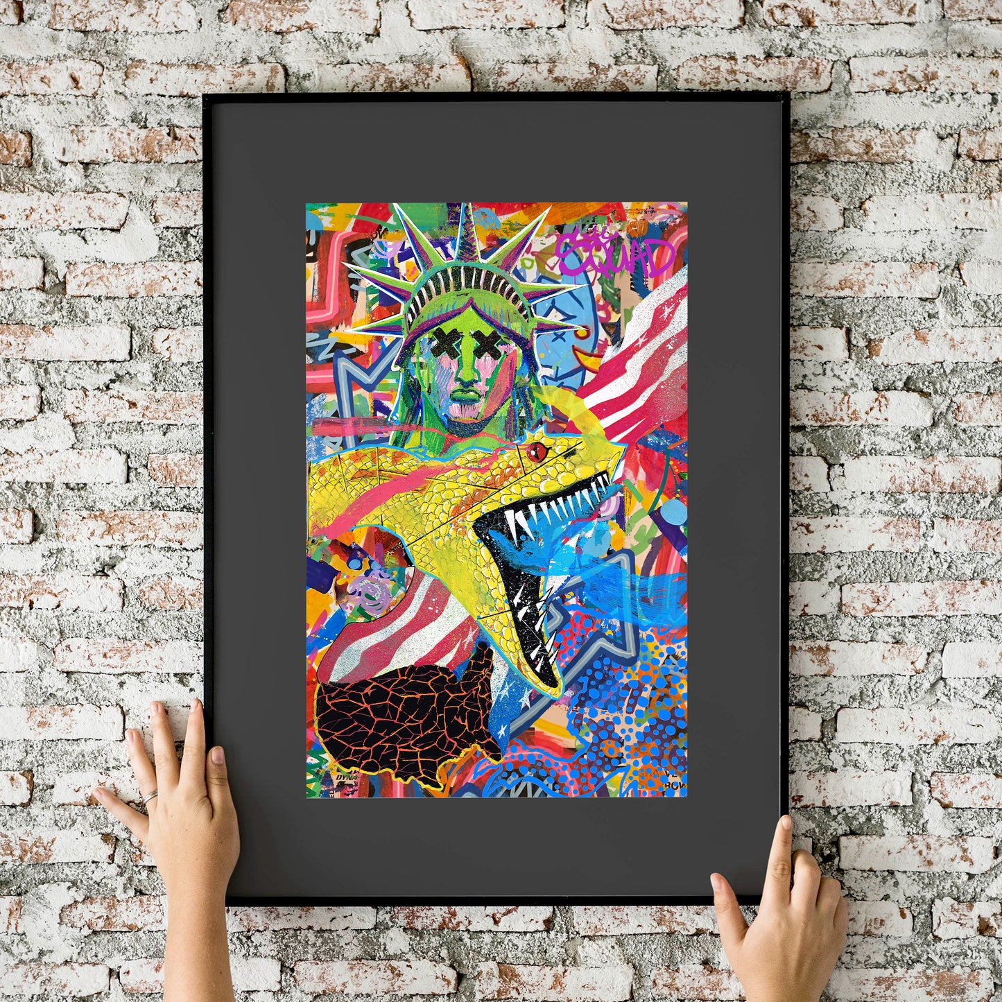 Forked Tongue of Liberty Graffiti Jam Piece 11x17 Art Print