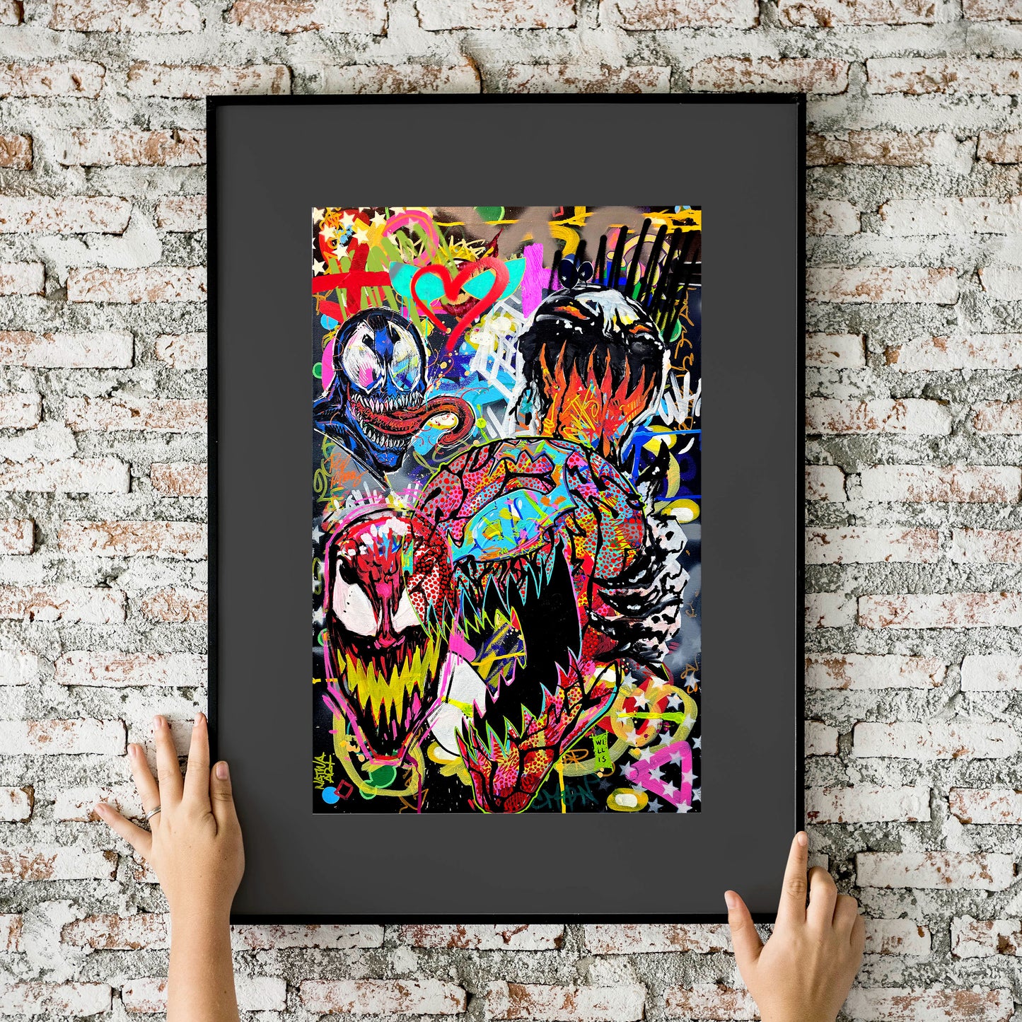 Venom + Carnage ++ Anti-Venom Dork Graffiti Jam Piece 11x17 Art Print