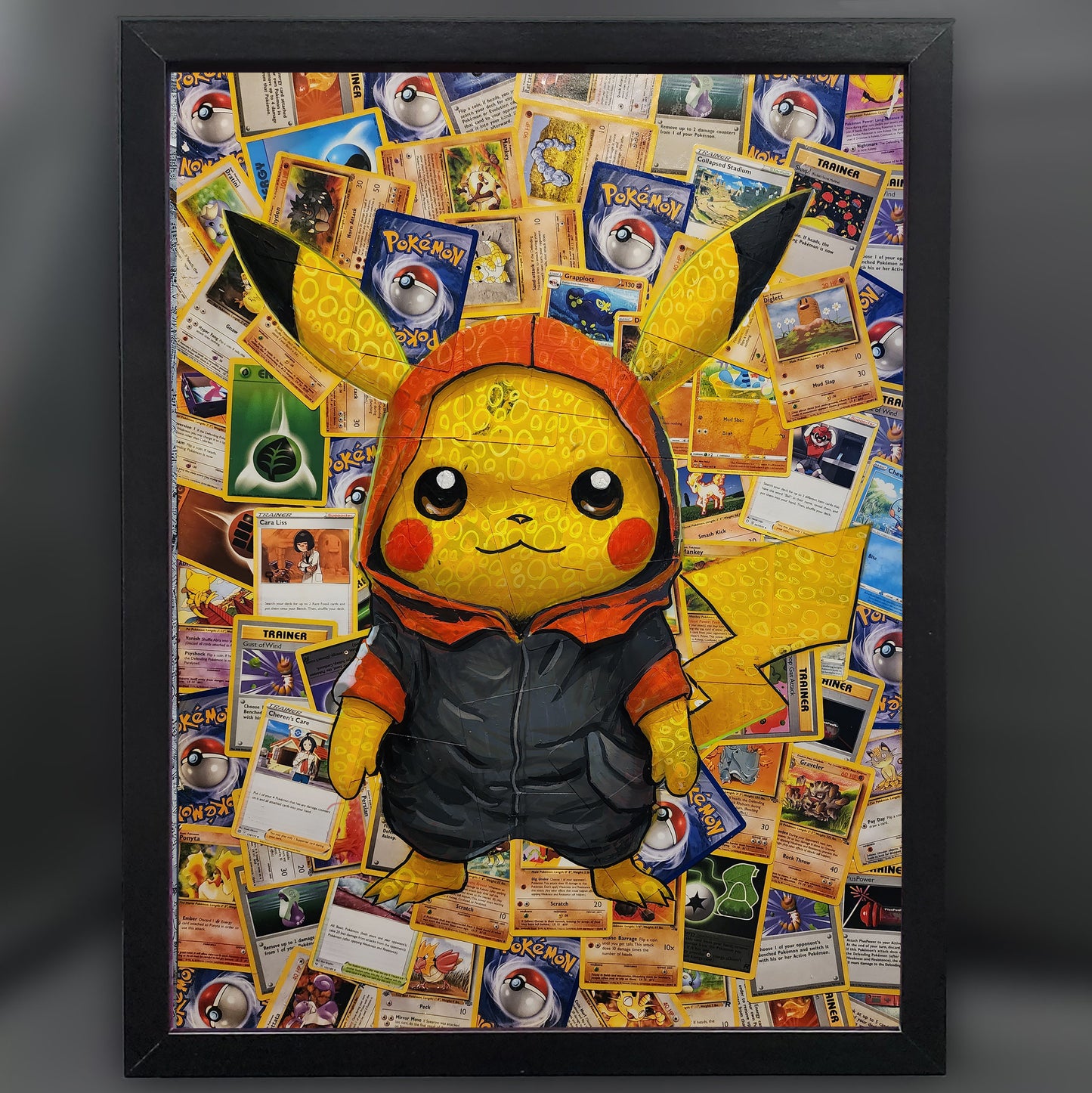 Pikachu Pokémon Collage 12"x16" Framed Fine Art Print