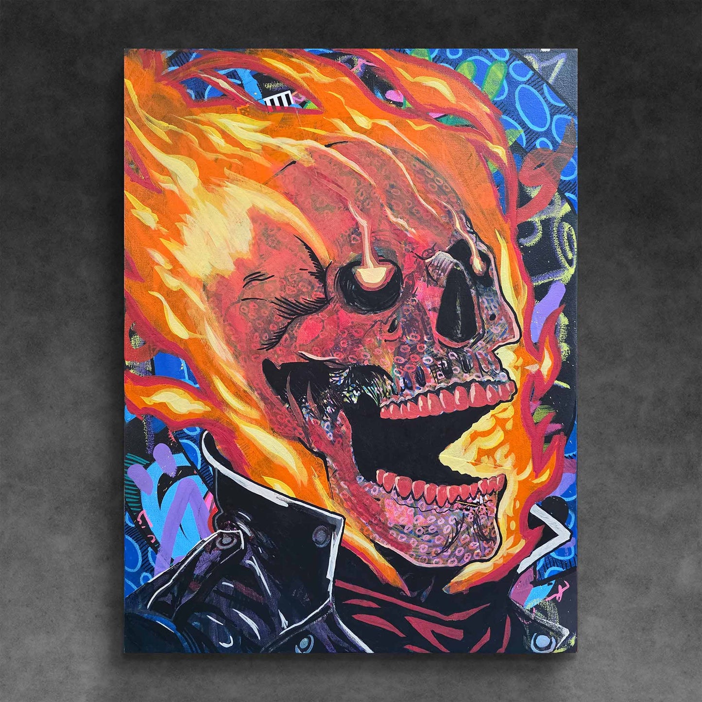 "Flame Retardant" Dork Graffiti Original Acrylic Painting