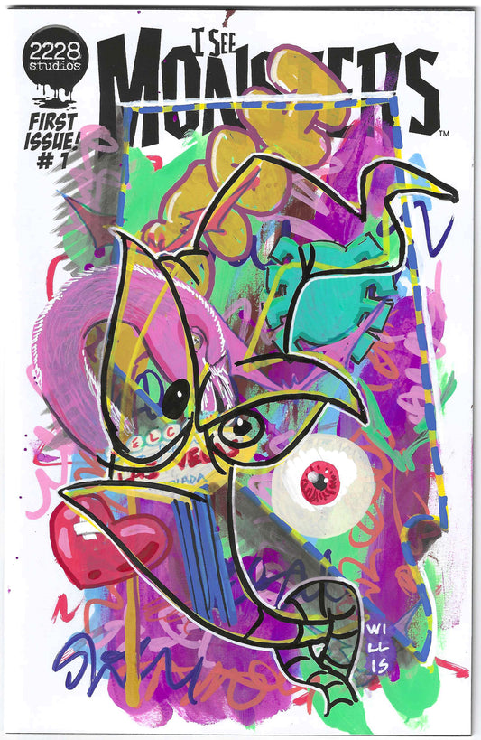 I See Monsters #1 | Kyle Willis Earthworm Jim Original Sketch Cover