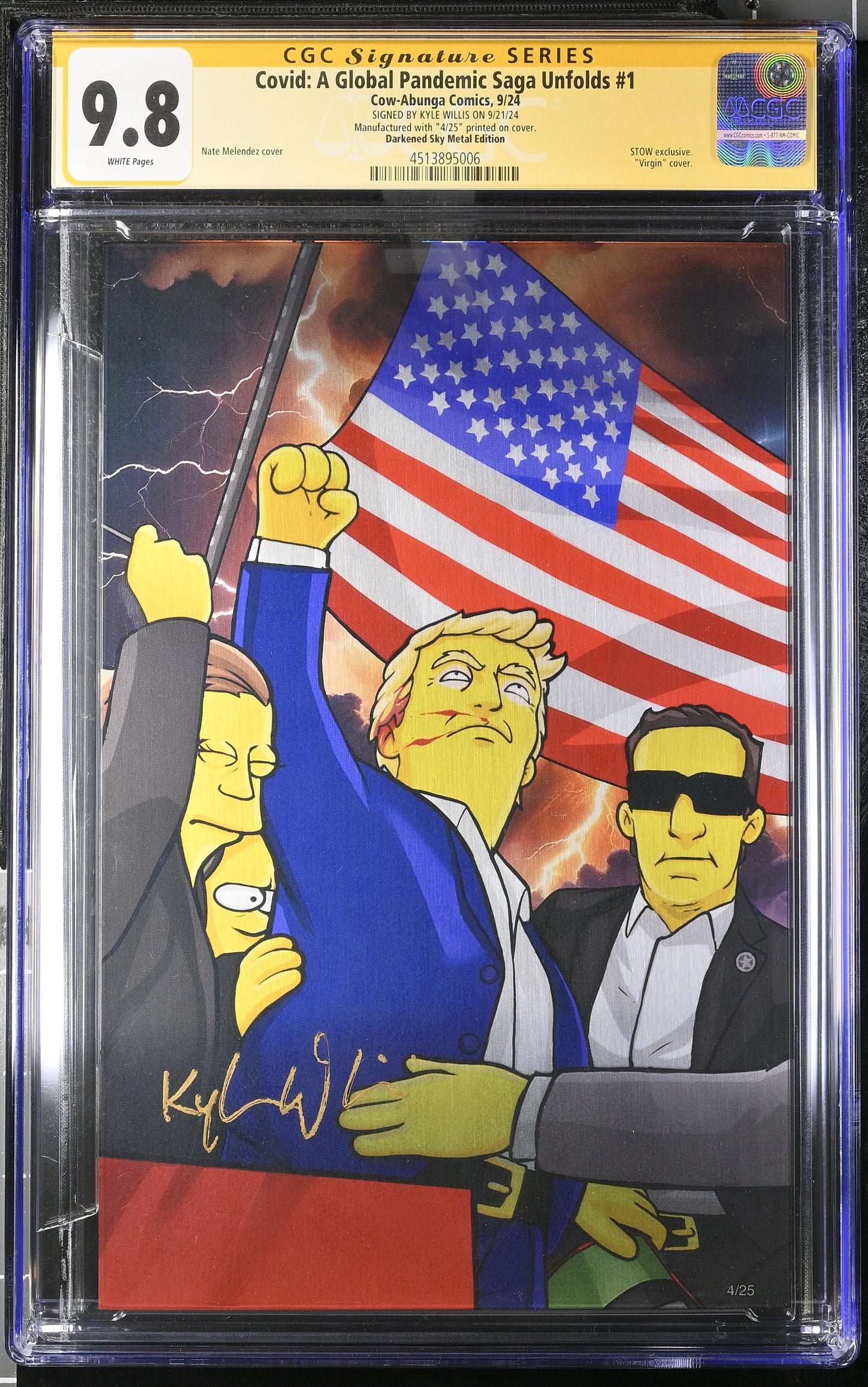 Covid: A Global Pandemic Saga Unfolds #1 CGC 9.8 NATWA Simpsons Cover