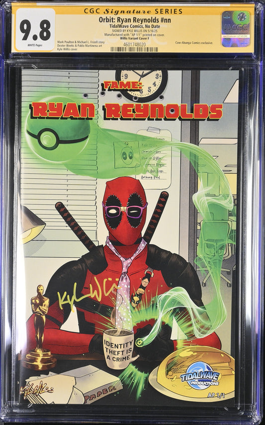 Fame Ryan Reynolds - Willis Variant Cover F CGC 9.8 — Signature Series — AP 1/1