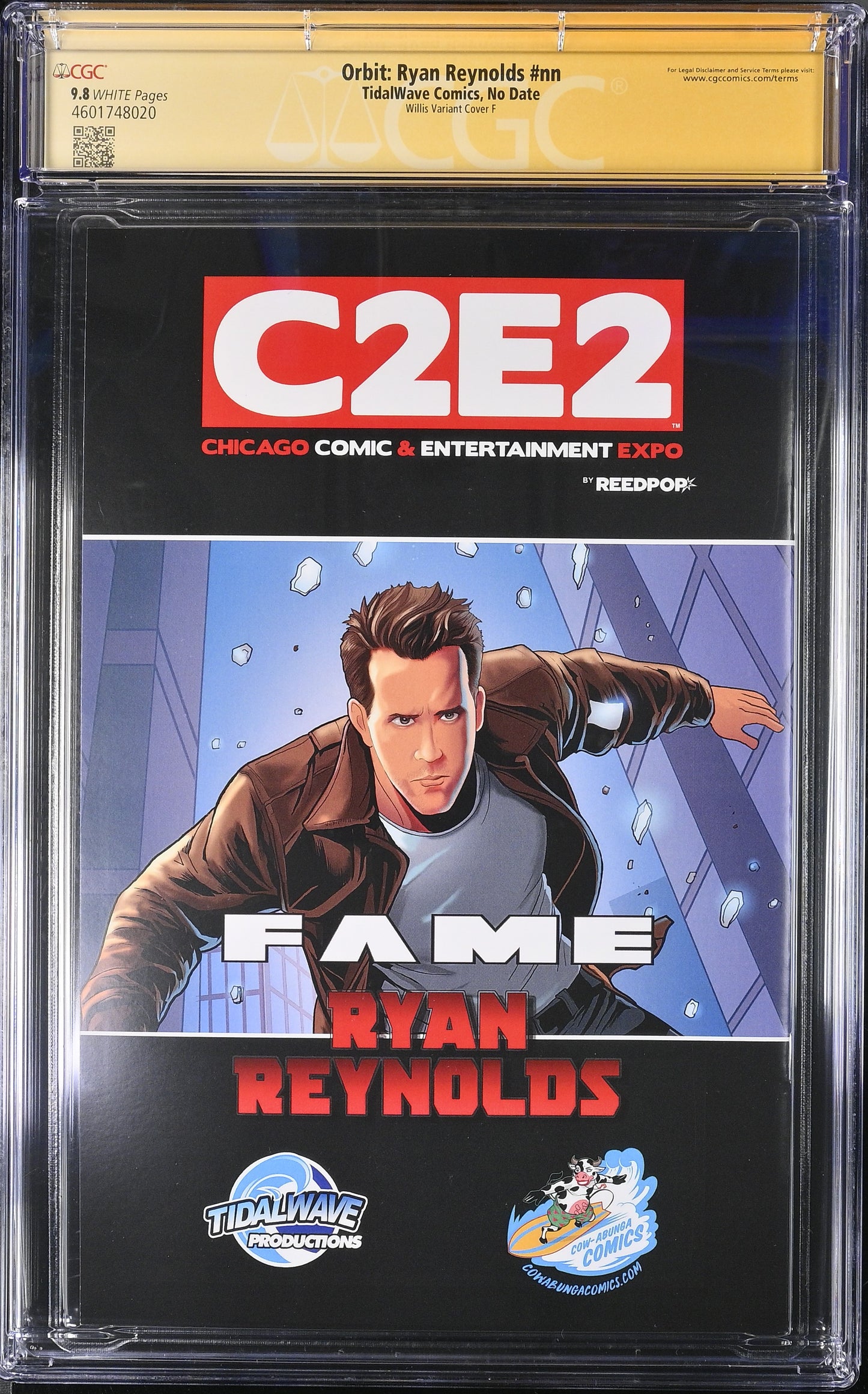 Fame Ryan Reynolds - Willis Variant Cover F CGC 9.8 — Signature Series — AP 1/1