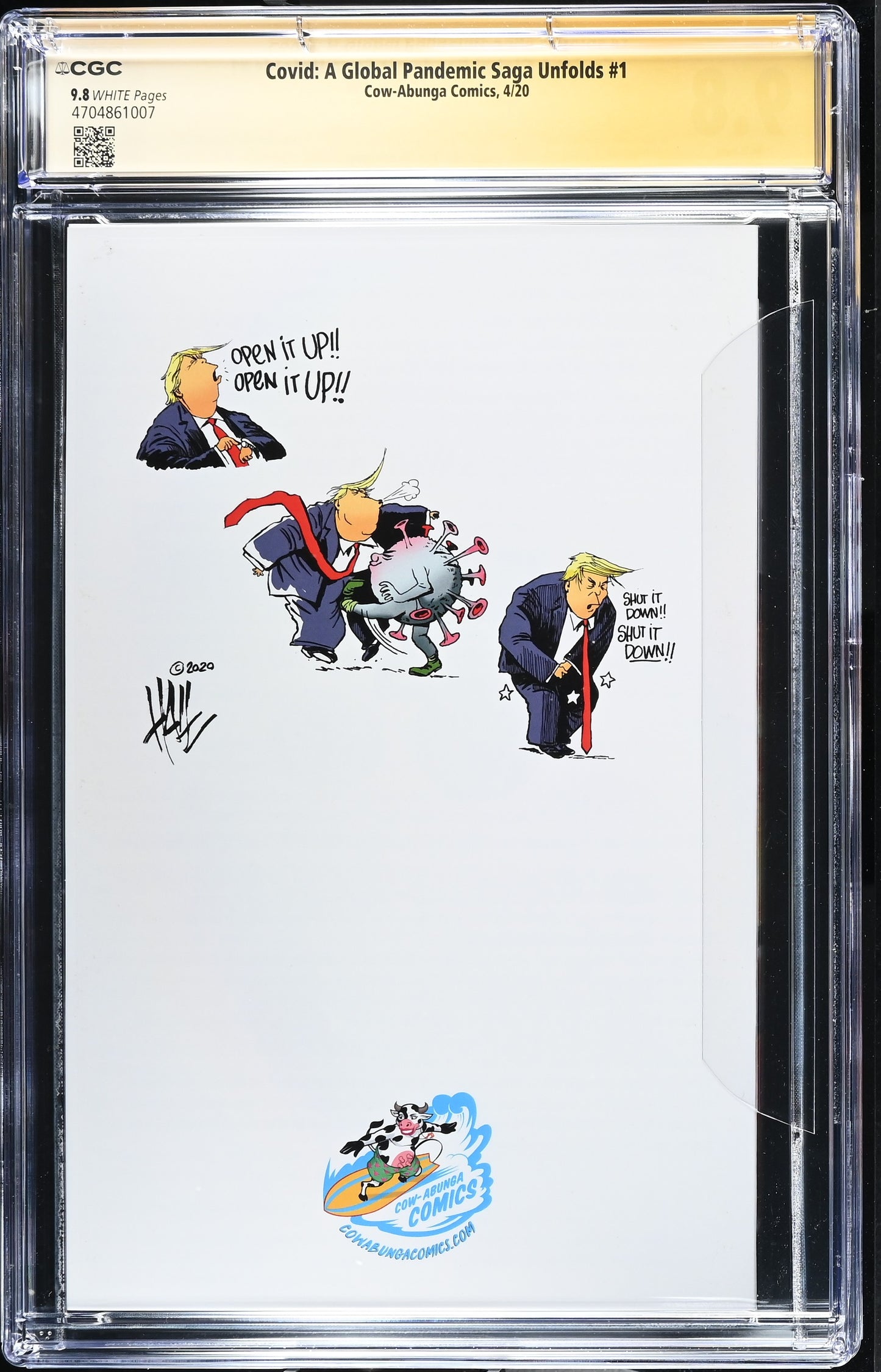 Covid: A Global Pandemic Saga Unfolds #1 CGC 9.8  — Signature Series — Action Comics #1 Homage