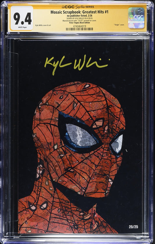 Mosaic Scrapbook: Greatest Hits #1 by Kyle Willis - Peter Tingles Black Edition CGC 9.4
