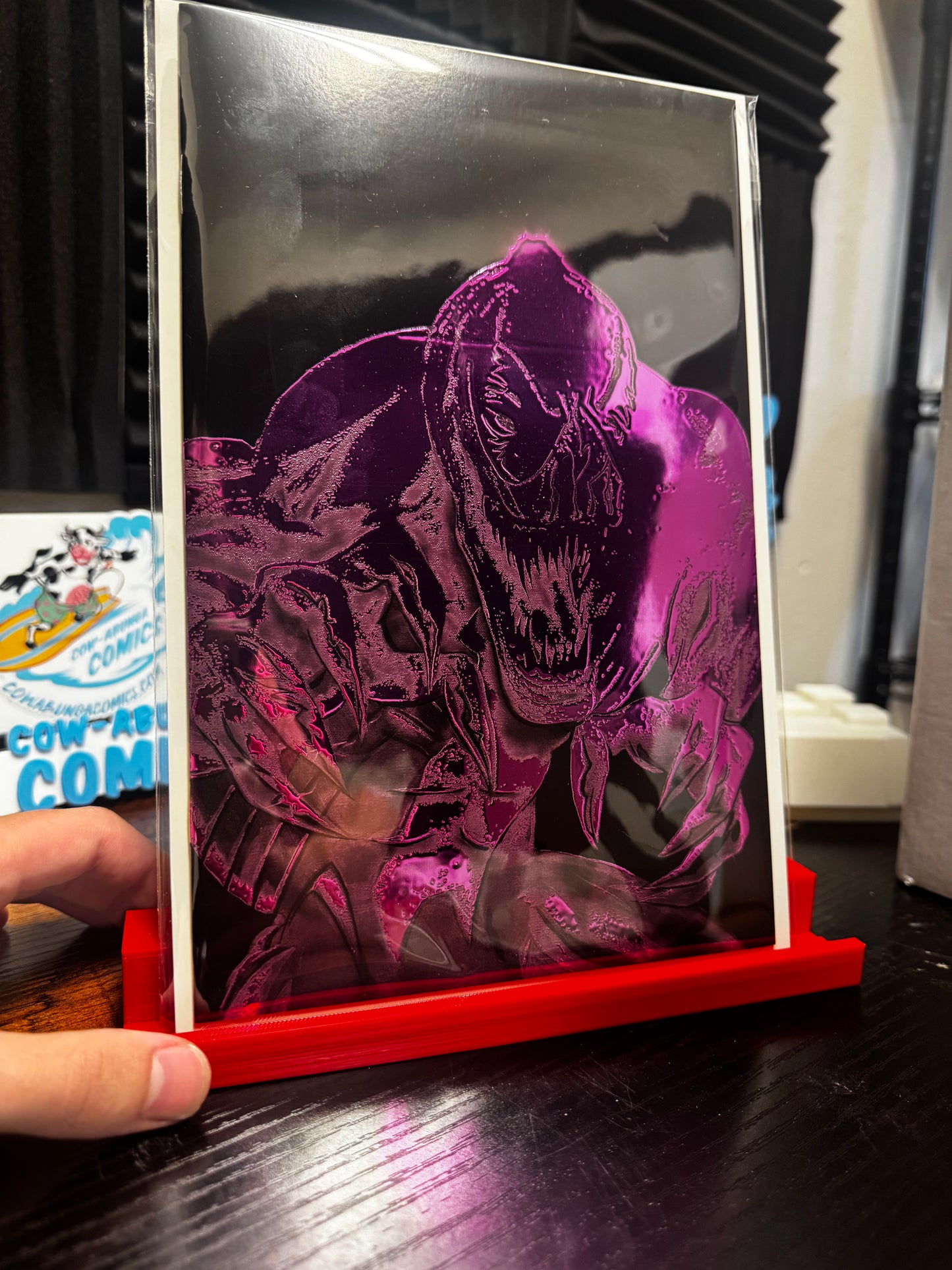 Lethal Paintbrush #1: Pink Protector Venom Heroescon Exclusive Embossed Spot Foil