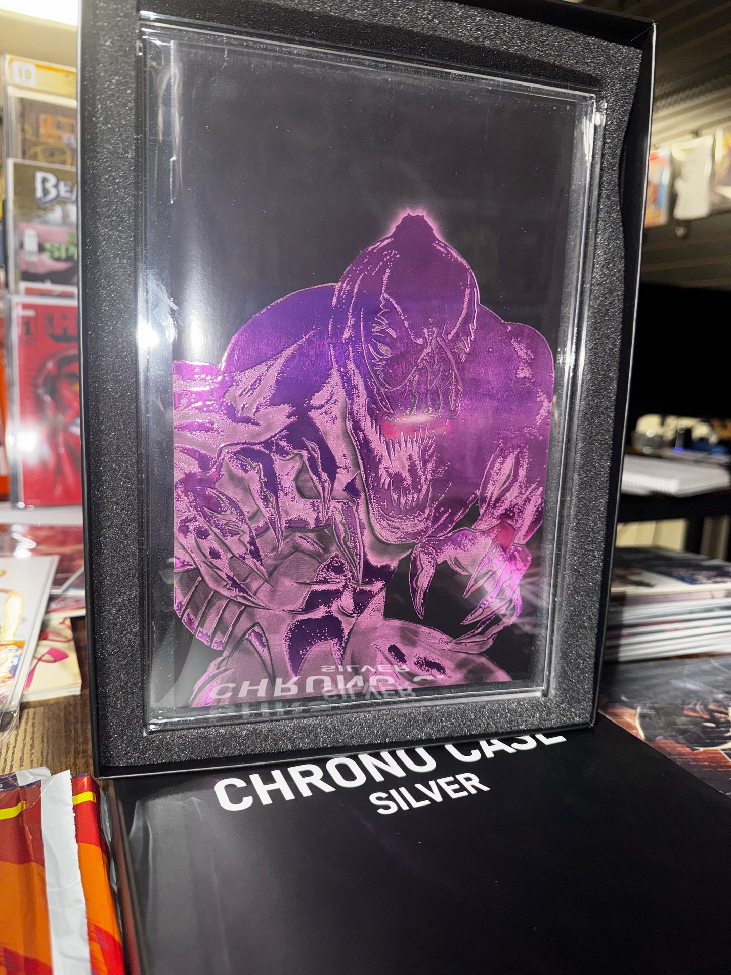 Lethal Paintbrush #1: Pink Protector Venom AP 1/1 Embossed Spot Foil