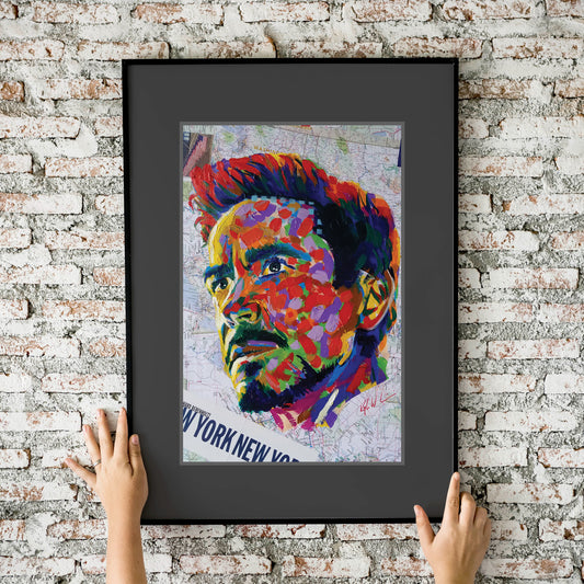 Robert Downey Jr Atlas Series Painting 11x17 Art Print