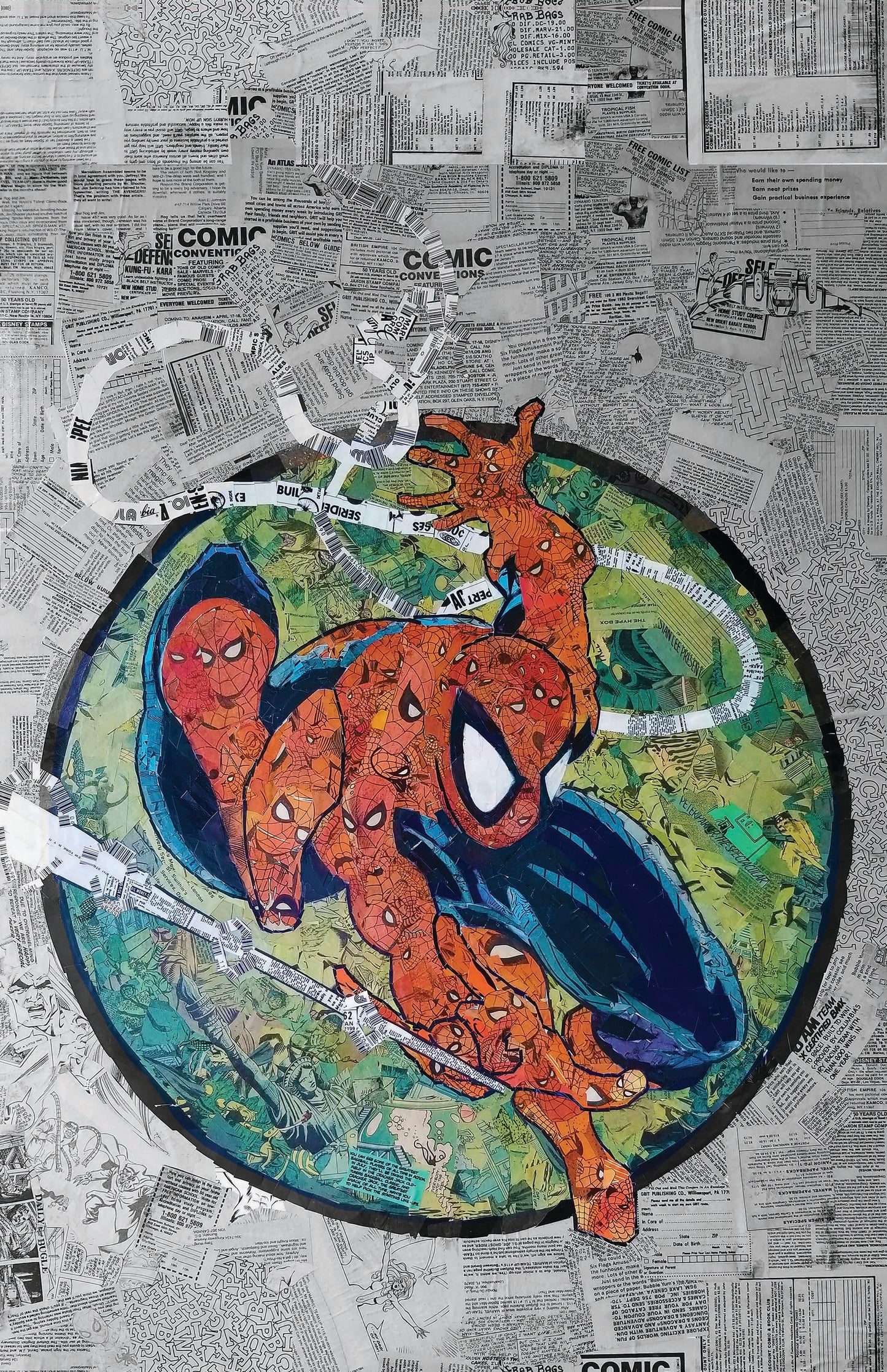 Spider-Man ASM 301 Mosaic Comic Size Art Print (No Frame)