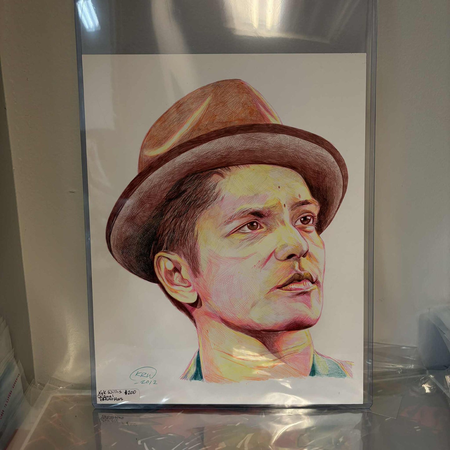 Bruno Mars 11"x14" Ballpoint Pen Original Art