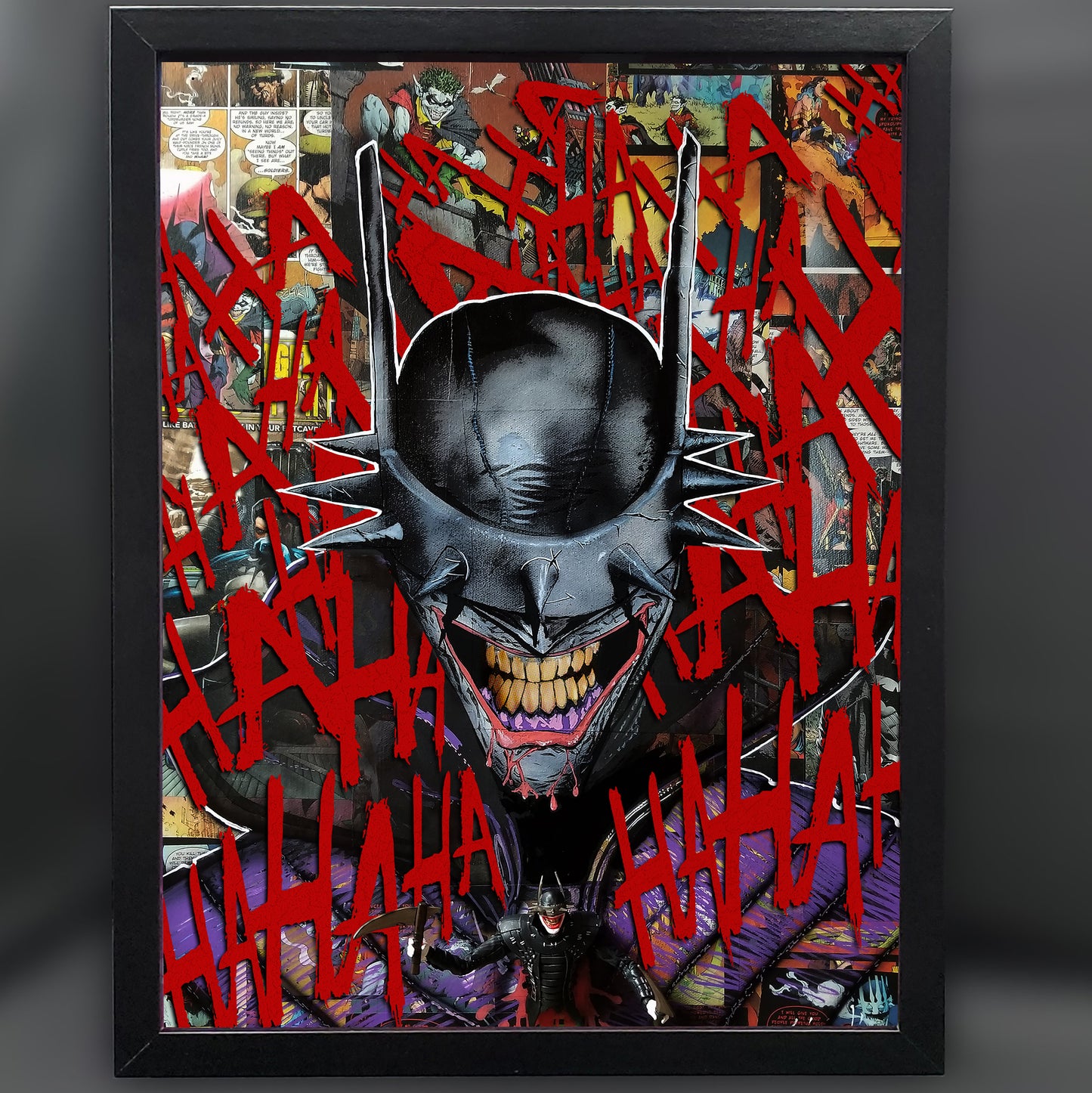 Batman Who Laughs Collage 12"x16" Framed Fine Art Print