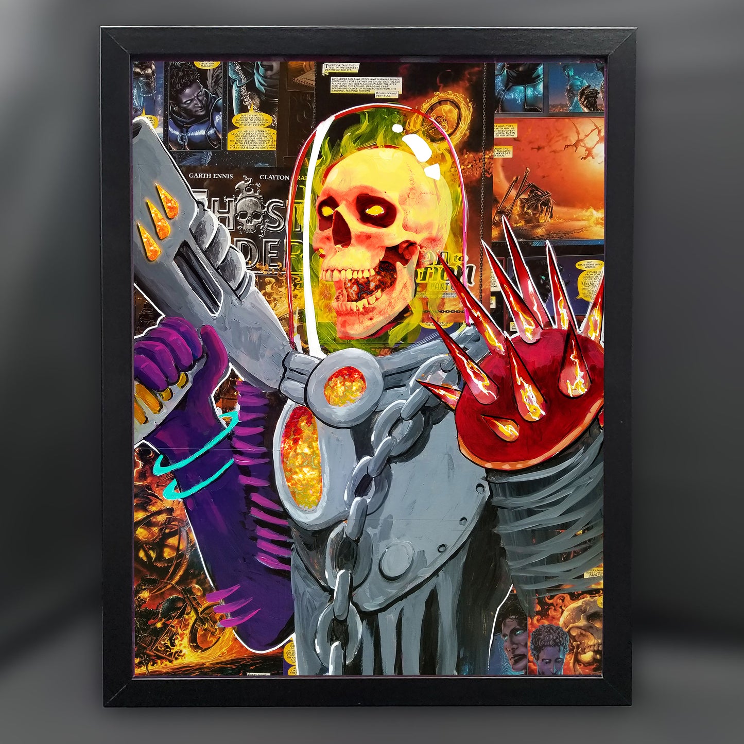 Cosmic Ghost Rider Collage 12"x16" Framed Fine Art Print