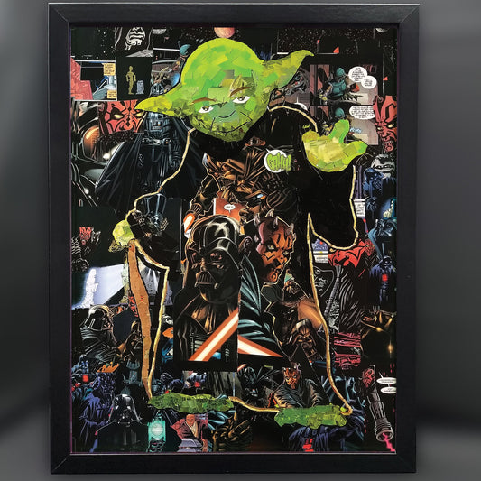 STAR WARS Yoda Mosaic 12"x16" Framed Fine Art Print