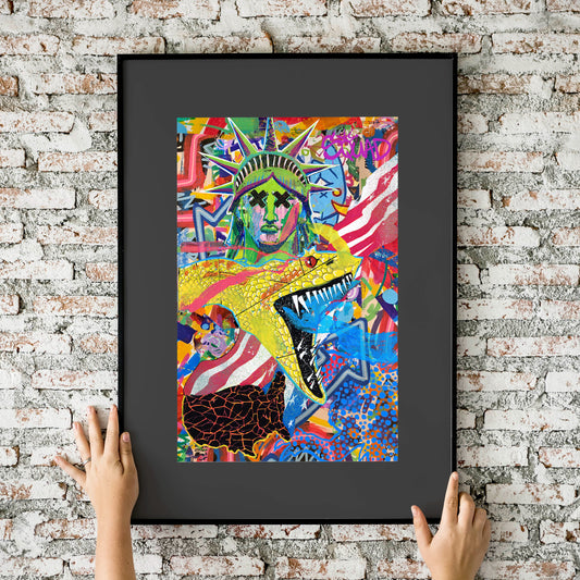 Forked Tongue of Liberty Graffiti Jam Piece 11x17 Art Print