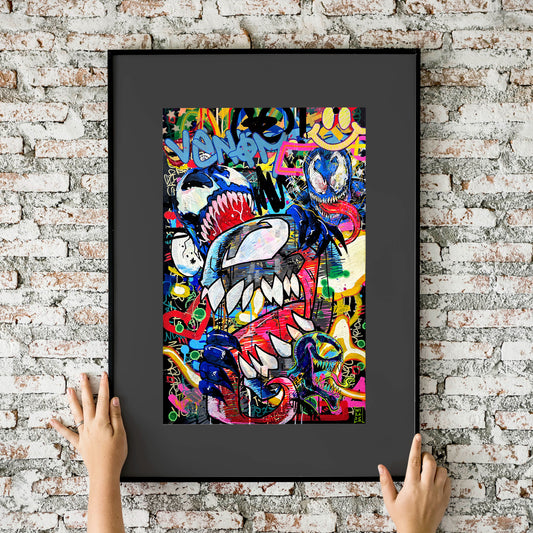 Venom Dork Graffiti Jam Piece 11x17 Art Print